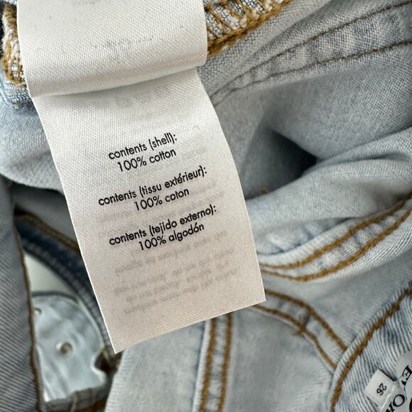 WeWoreWhat Cut Out Straight Leg Indigo Denim Jean High Waist Belted Grunge US 26 - Picture 11 of 16